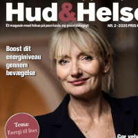 Forsiden af Hud & Helse nummer 2 2025 beskåret, med sognepræst Kathrine Lilleør på forsiden. 